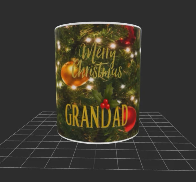 🎄 Celebrate the holidays with our elegant Christmas mugs featuring gold lettering over a cozy close-up Christmas tree background 🎄