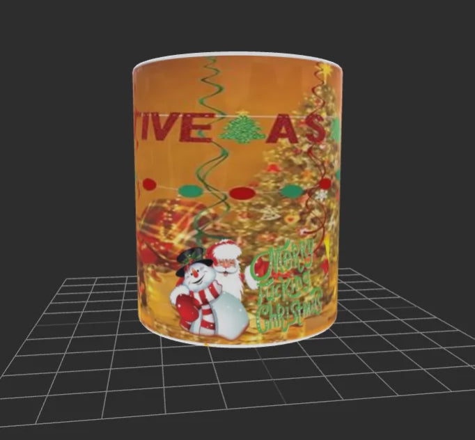 🎄 FESTIVE AS FK Christmas Mug - 11oz Funny Holiday Coffee Cup 🎅☕**
