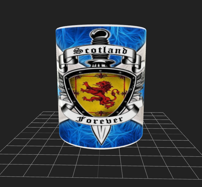 Scotland Forever 11oz Mug – Proud Scottish Lion Rampant Scotland Forever Design