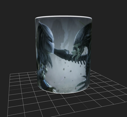 Alien vs Predator 11oz Coffee Mug – Epic Battle Scene – Perfect Gift for Sci-Fi Fans